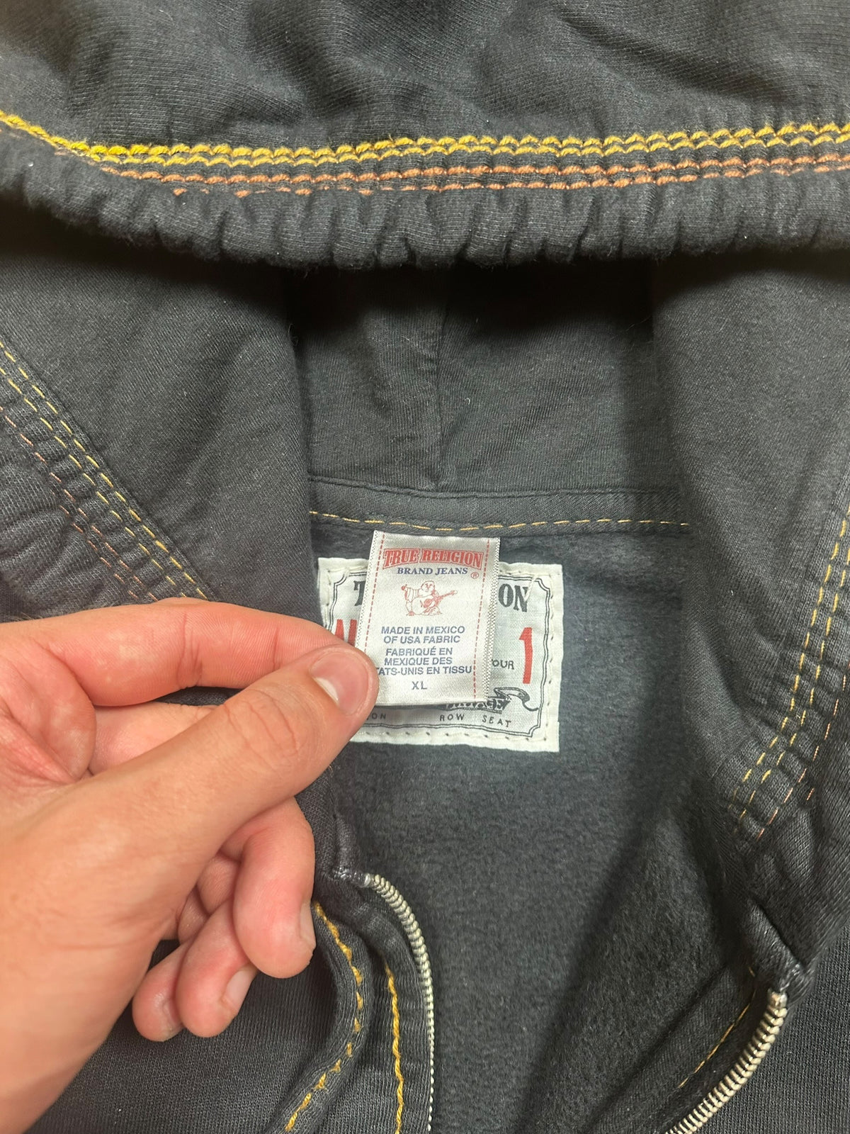 True Religion Big Stitch Hoodie (XL)