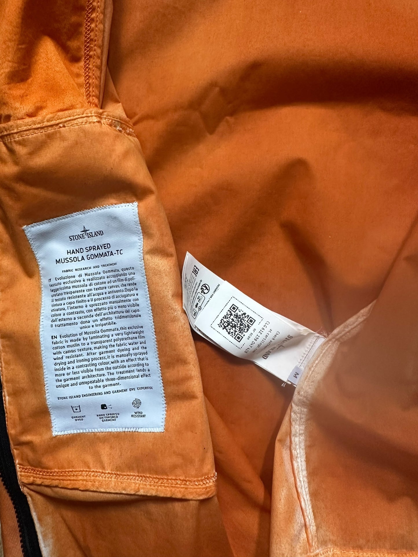 Stone Island Hand Sprayed Mussola Gommata Jacket (M)