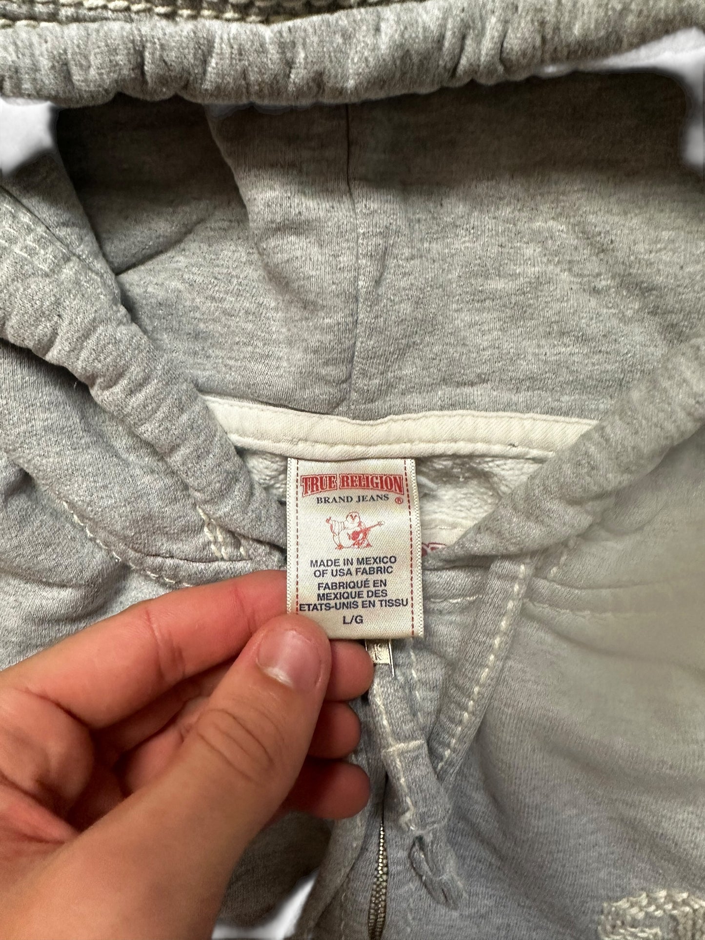 True Religion Big Stitch Hoodie (L)
