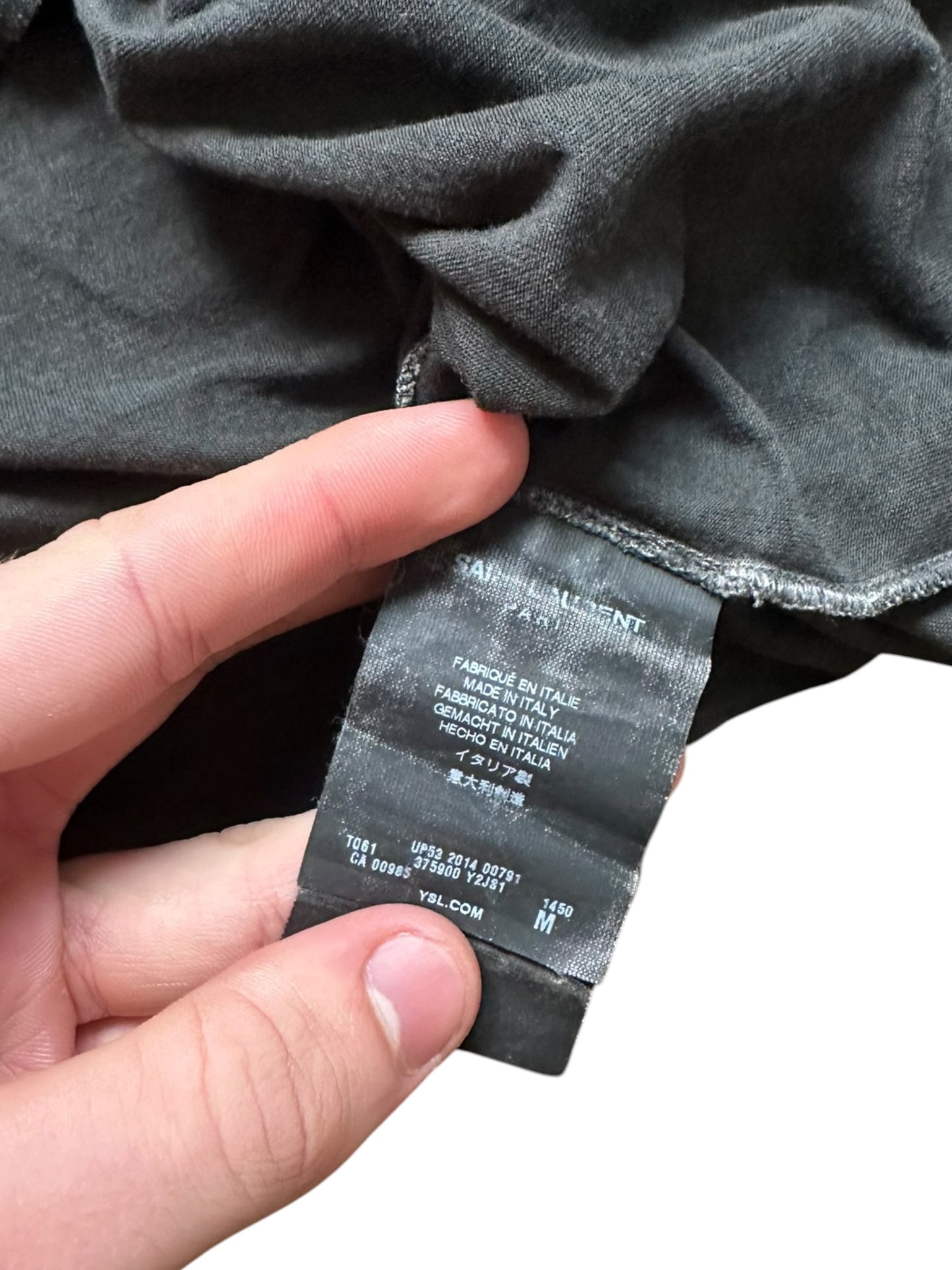 Saint Laurent Paris Faded Pocket T-Shirt (M)