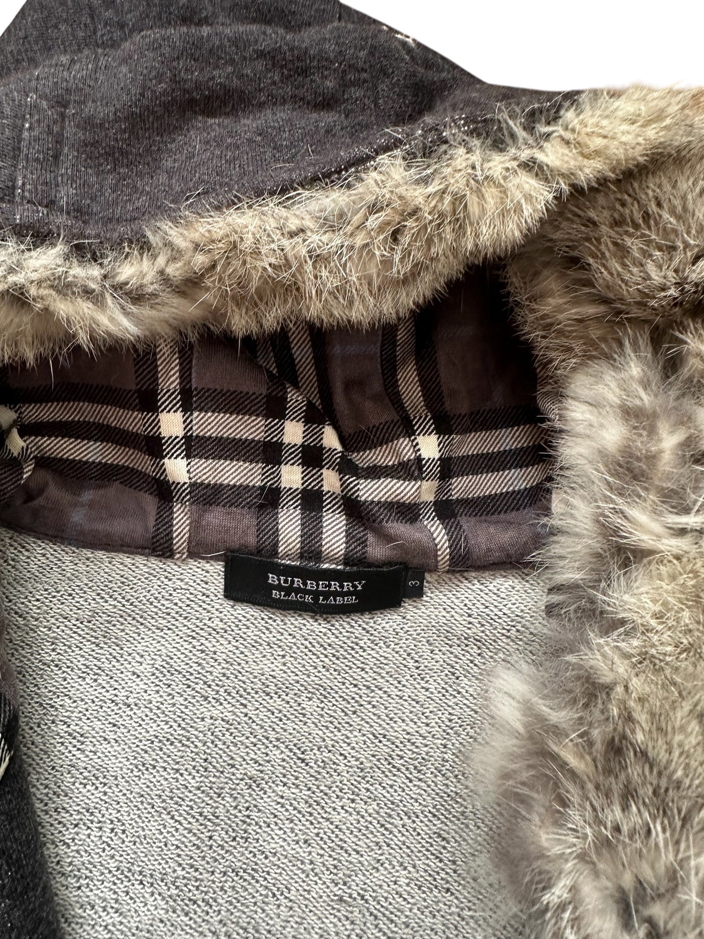 Burberry Fur Hoodie (M)