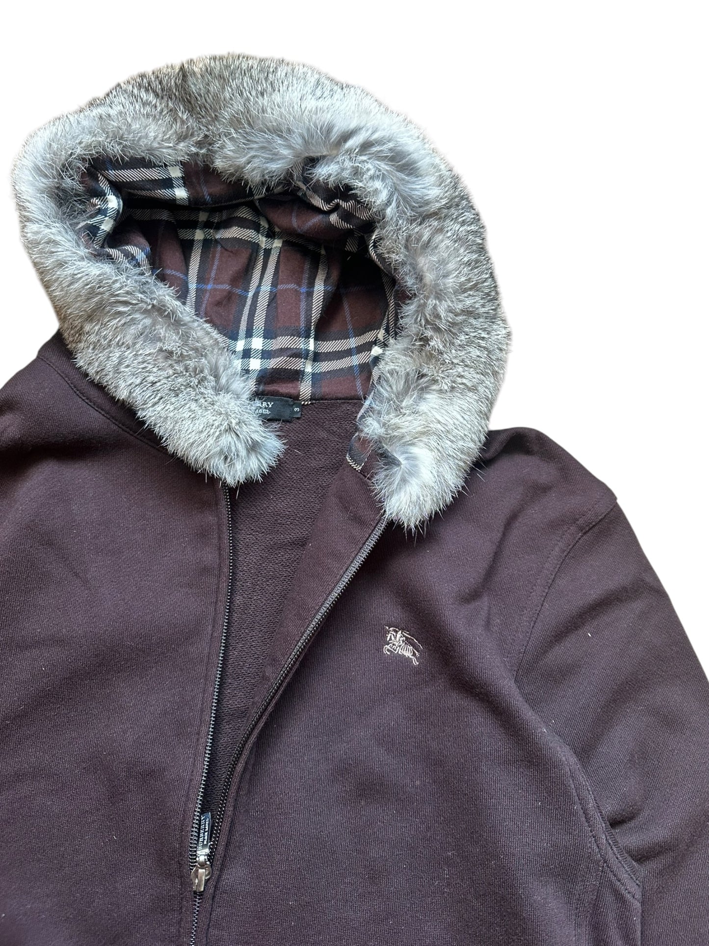 Burberry Fur Hoodie (M)