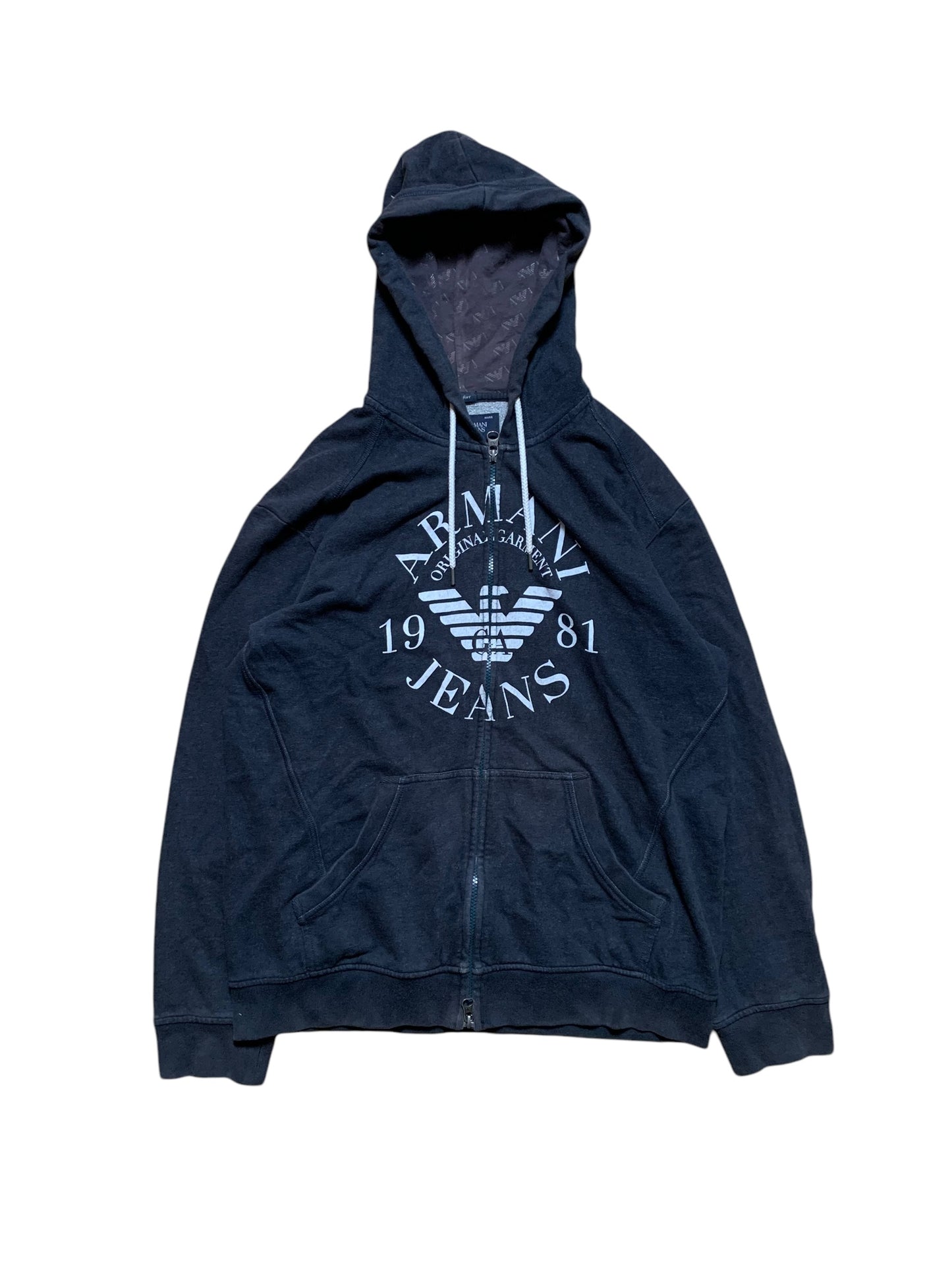 Armani jeans zip up hoodie (XL)