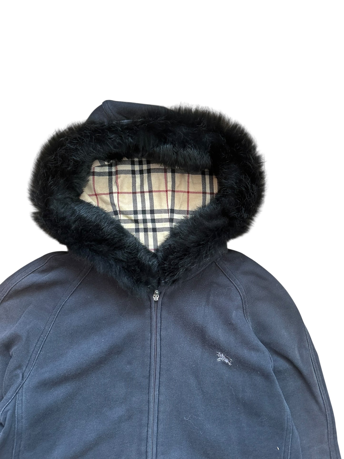 Burberry Fur Hoodie (S)