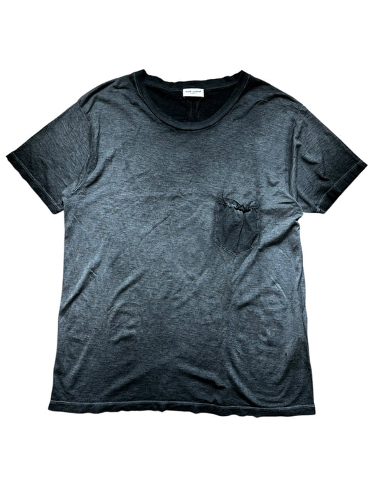 Saint Laurent Paris Faded Pocket T-Shirt (M)