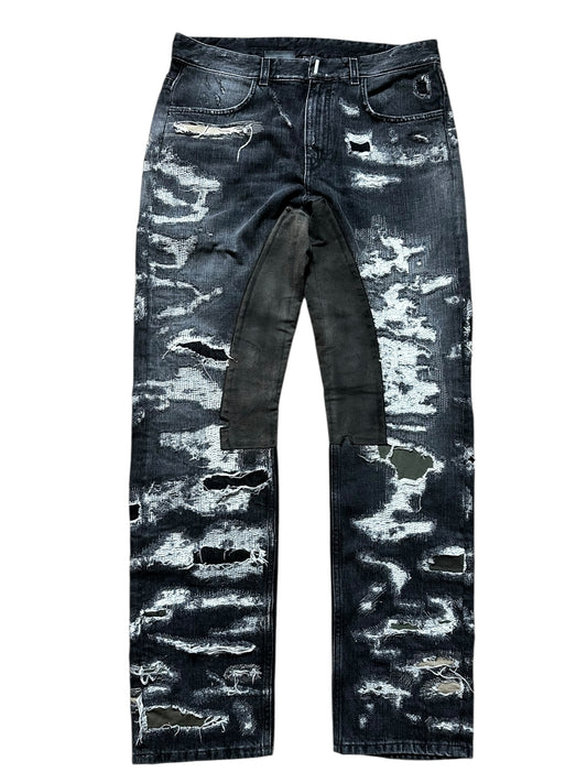 Givenchy Moleskin Boro Distressed Denim (L)