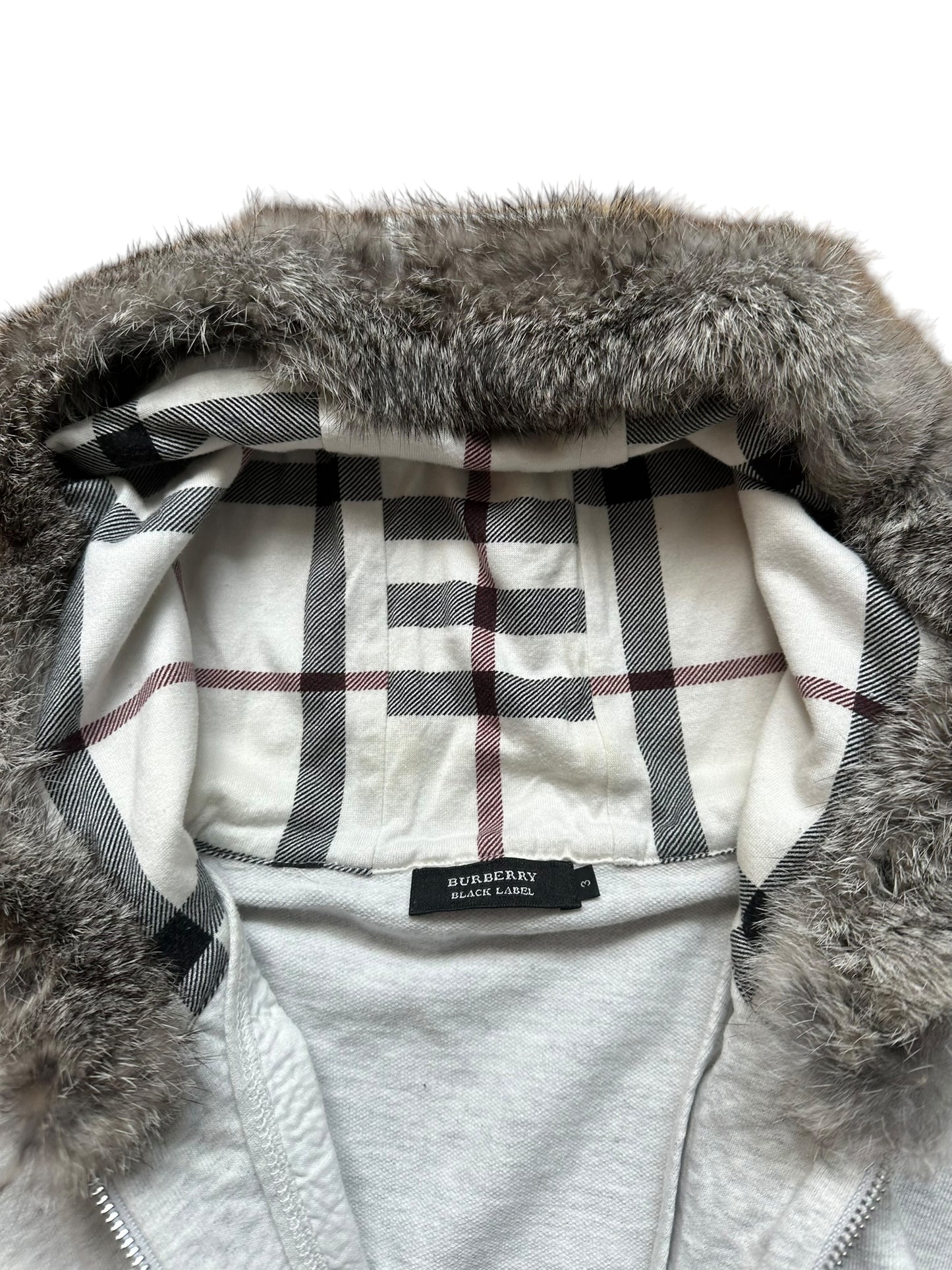 Burberry Fur Zip Up (M)