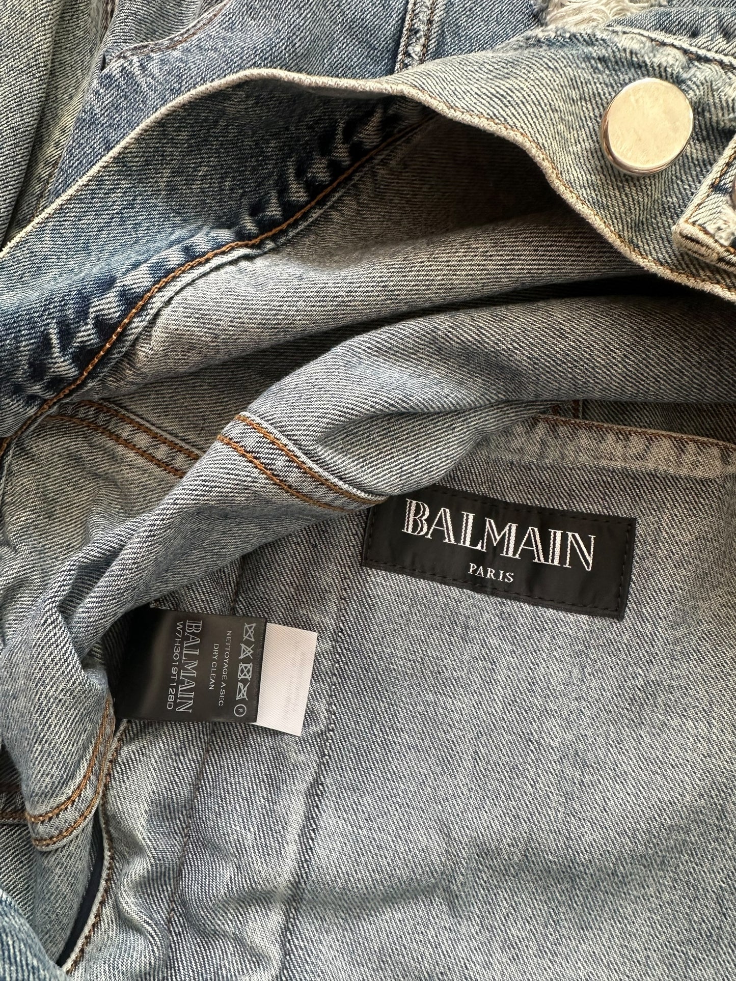 Balmain Distressed Denim Jacket (M)