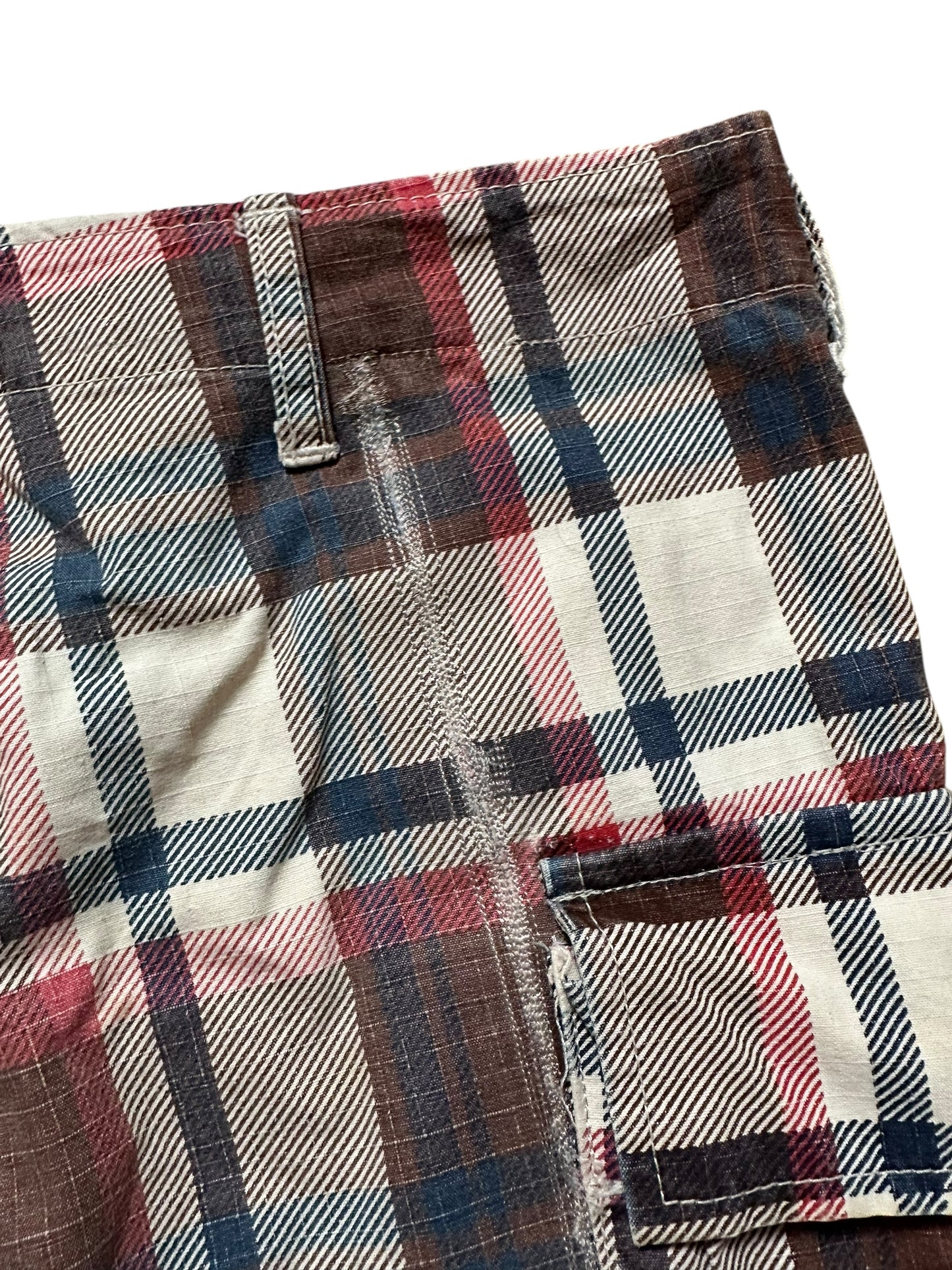 Bape Plaid Cargo Shorts (L)