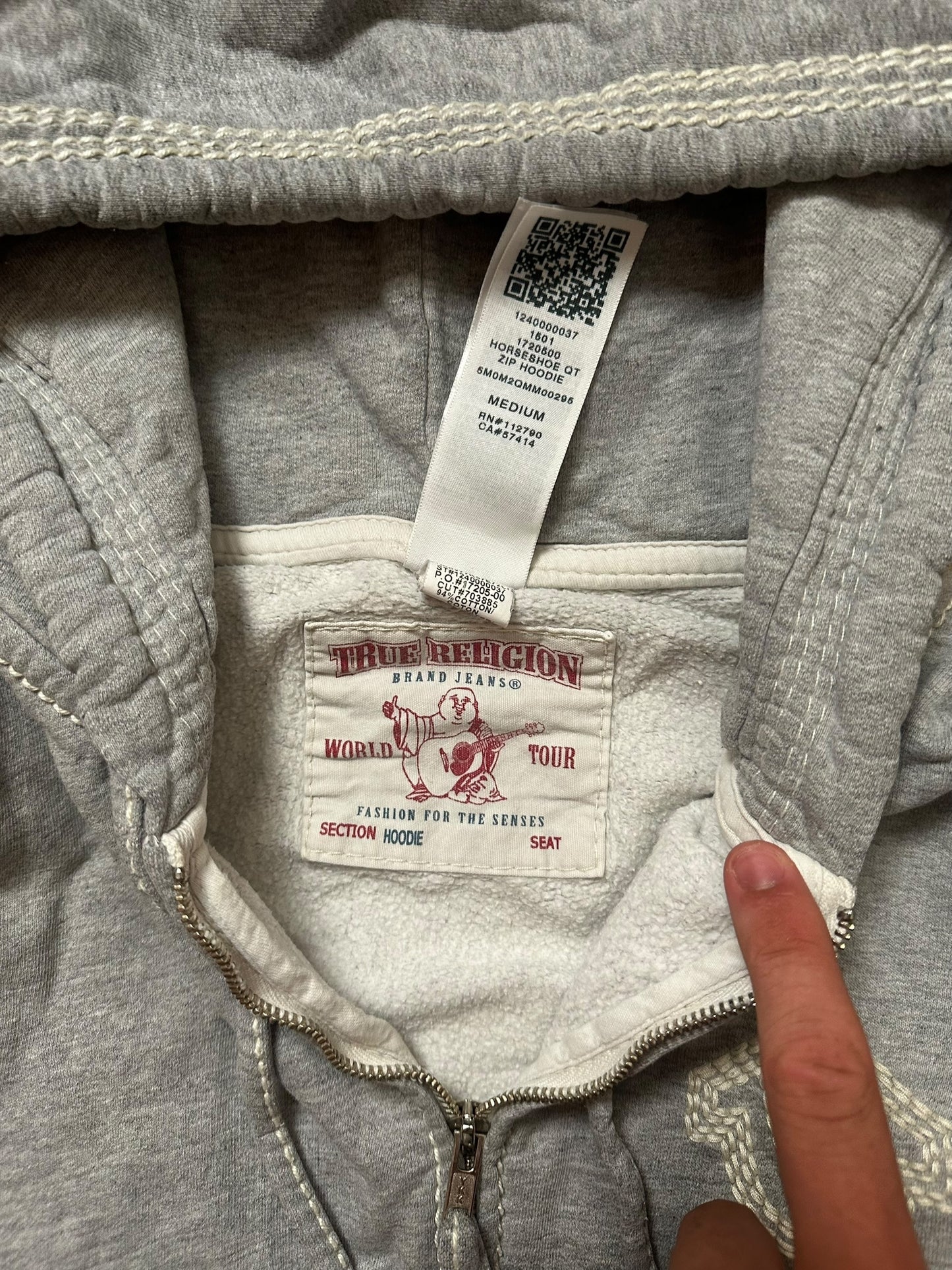 True Religion Big Stitch Hoodie (M)