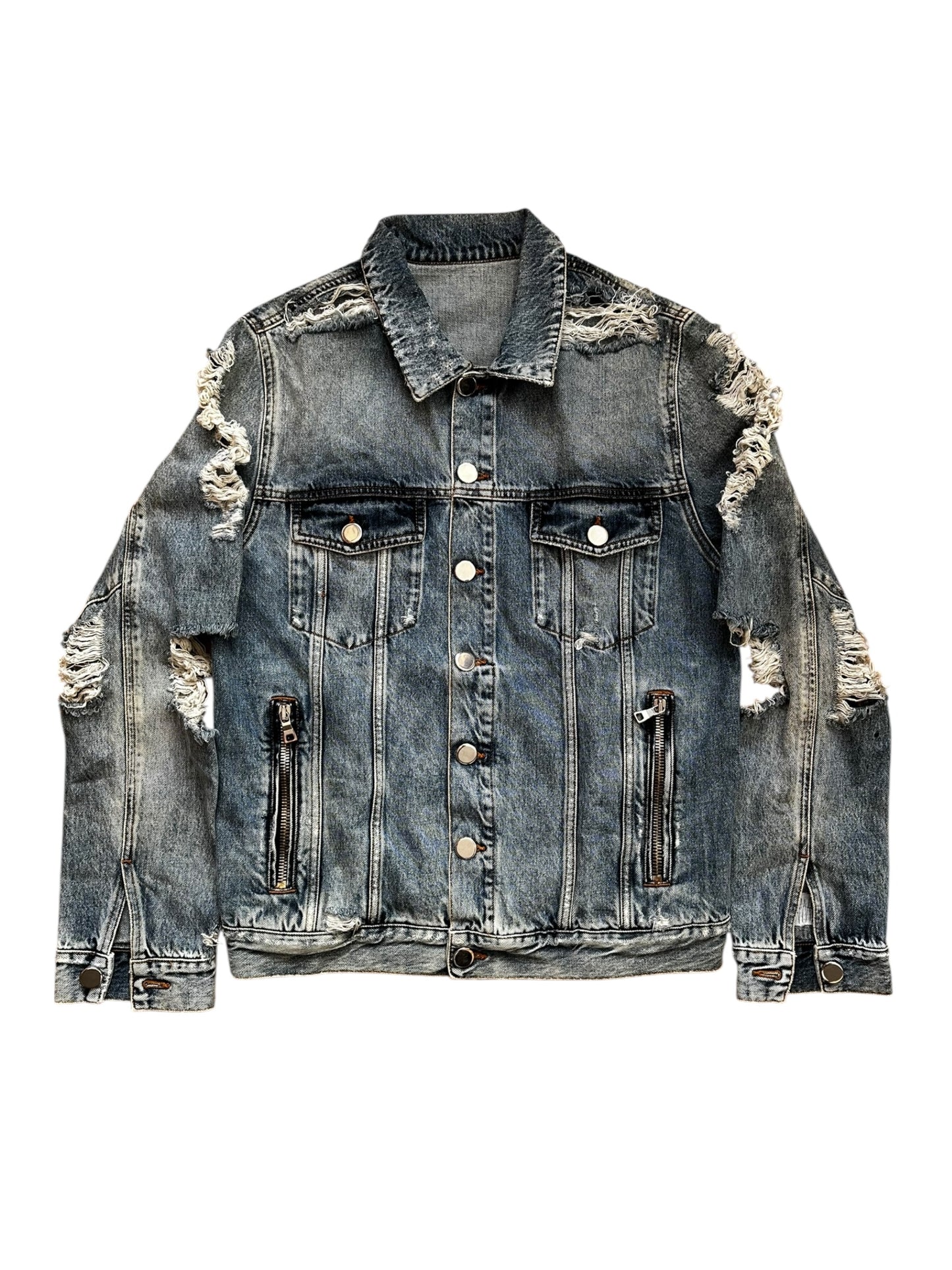 Balmain Distressed Denim Jacket (M)