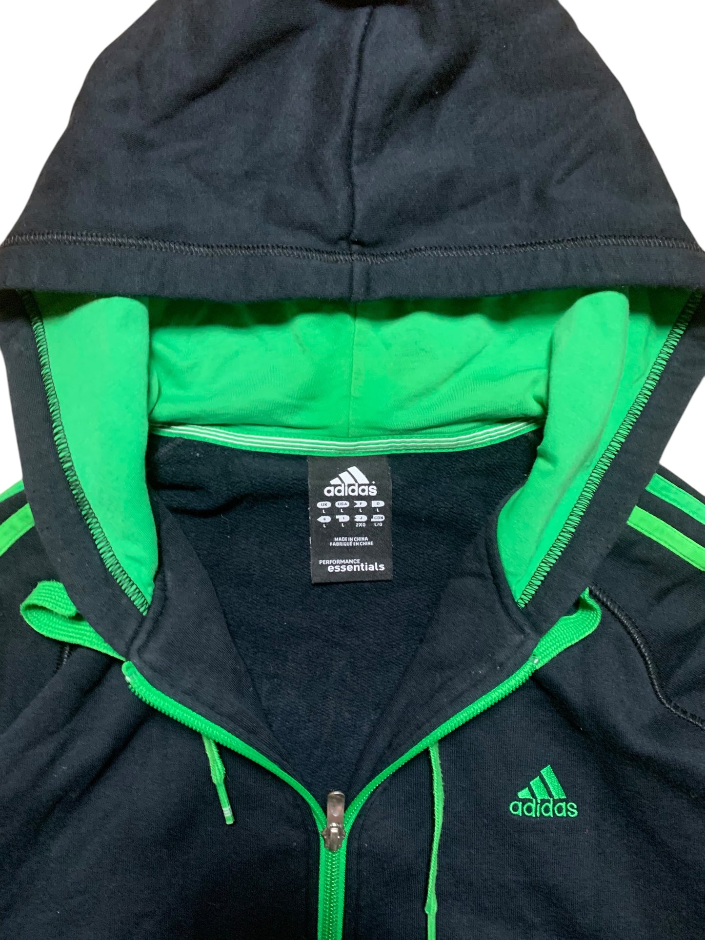 Adidas performance essentials zip up hoodie (L)