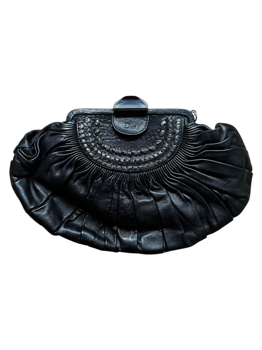 Dior Pleated Leather Frame Clutch (OS)