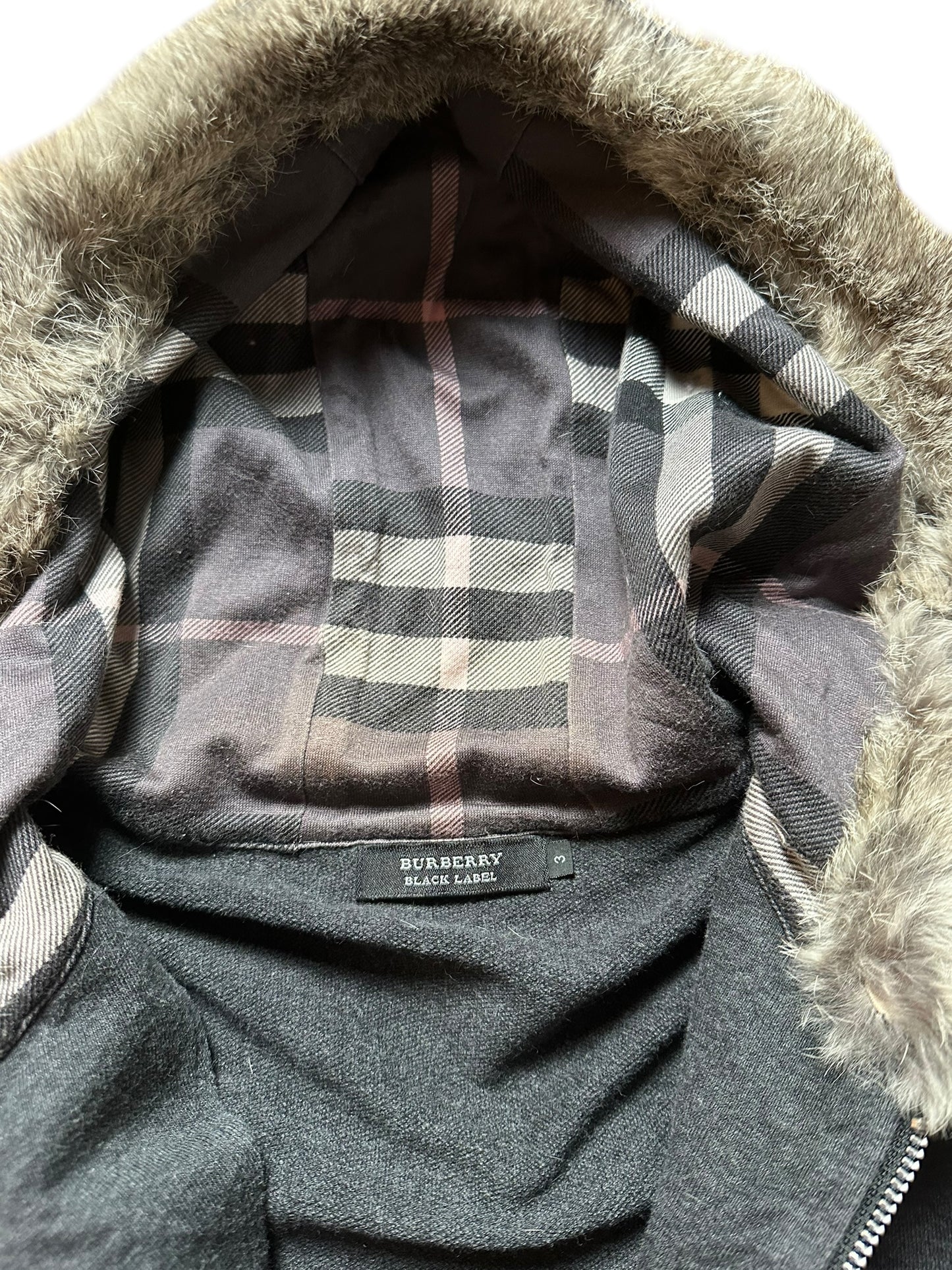 Burberry Fur Hoodie (M)