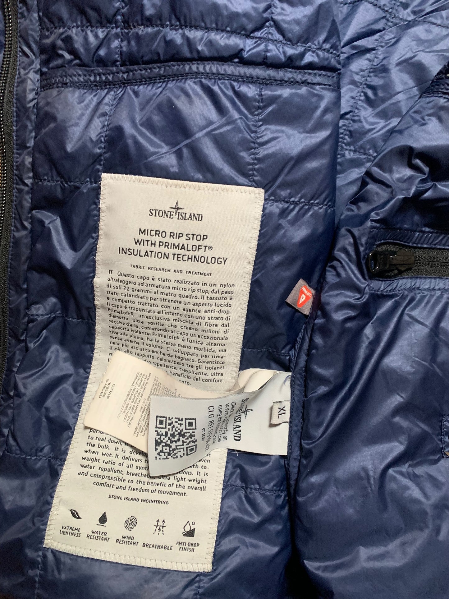 Stone Island primaloft puffer jacket (XL)