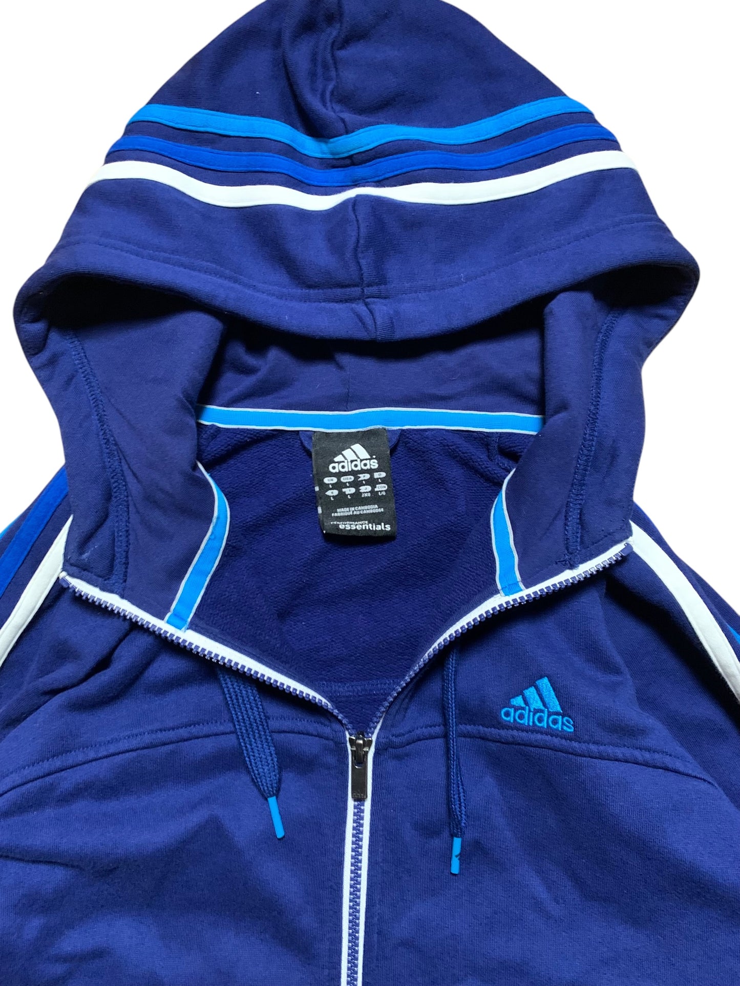 Adidas performance essentials zip up hoodie (L)